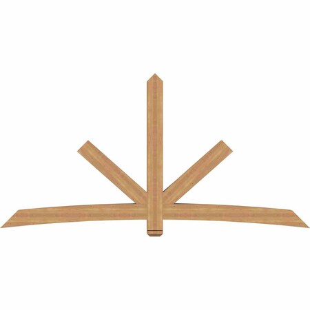 Ekena Millwork Alberta Timber Gable Bracket, Western Red Cedar, 108"W x 54"H x 5 1/2"D x 5 1/2"F, 12/12 Pitch GBW108X54X0606ALB00SWR